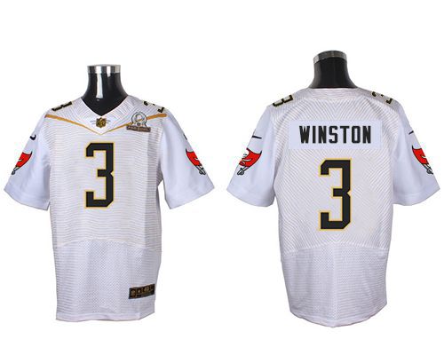 Nike Buccaneers #3 Jameis Winston White 2016 Pro Bowl Men's Stitched NFL Elite Jersey